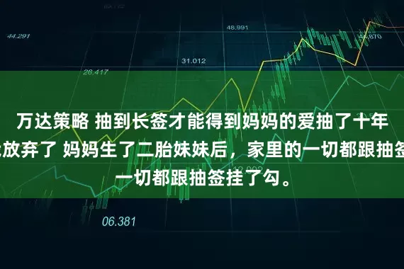 万达策略 抽到长签才能得到妈妈的爱抽了十年短签后我放弃了 妈妈生了二胎妹妹后，家里的一切都跟抽签挂了勾。